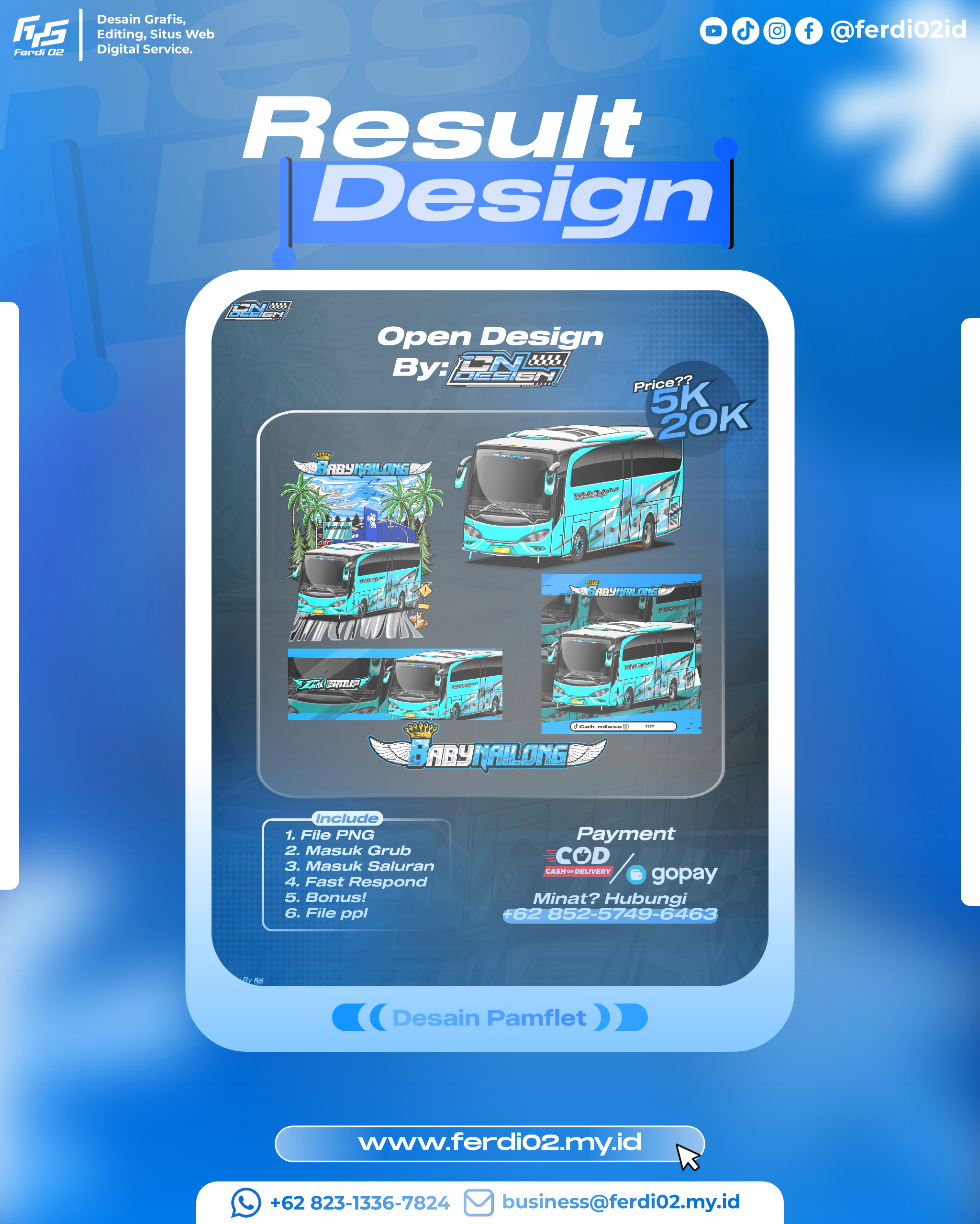 Desain Pamflet Promosi Jasa Desain Vektor