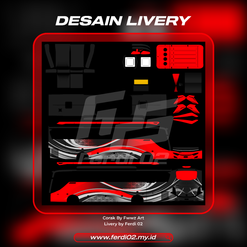 Livery Bussid Merah