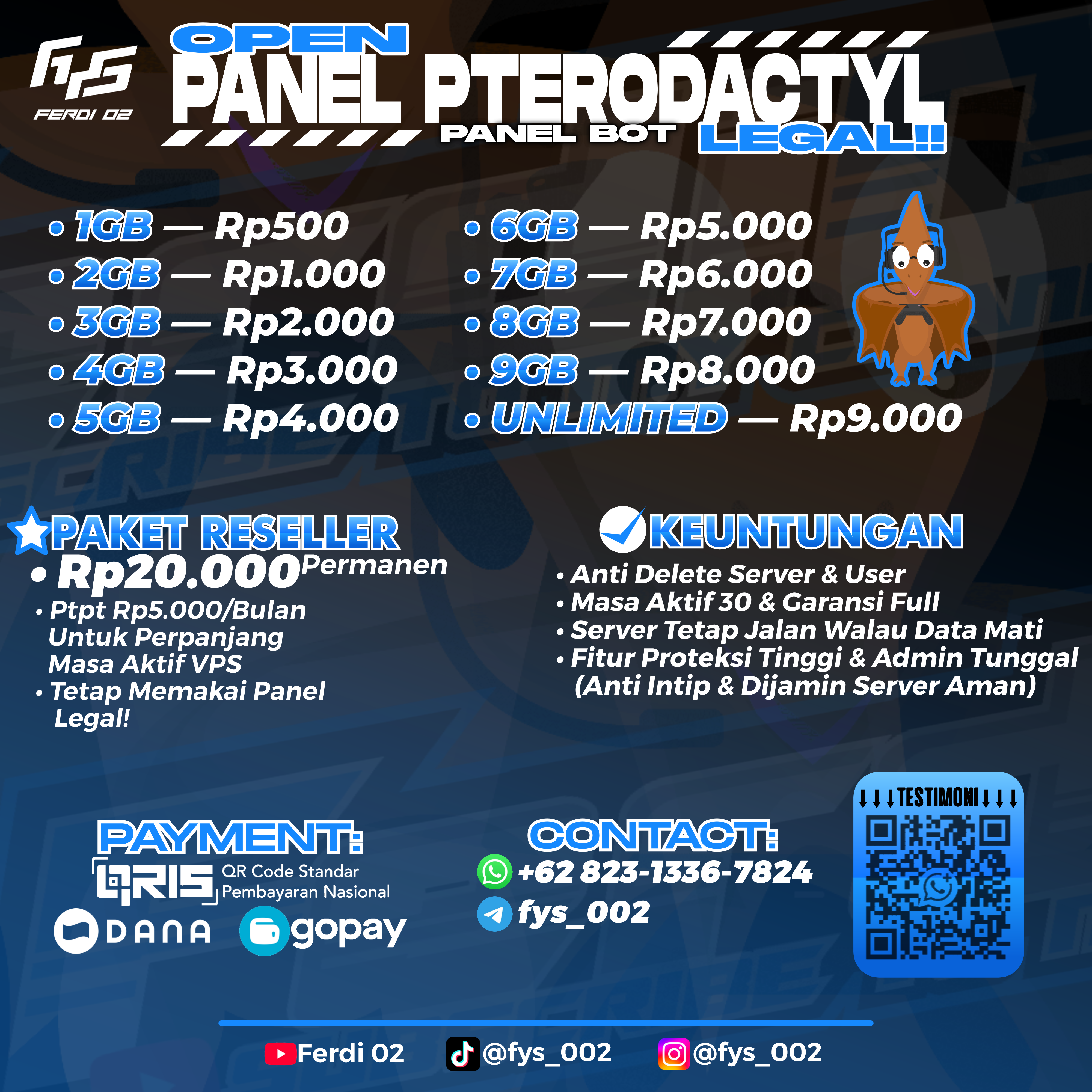 Pamflet Promosi Pterodactyl