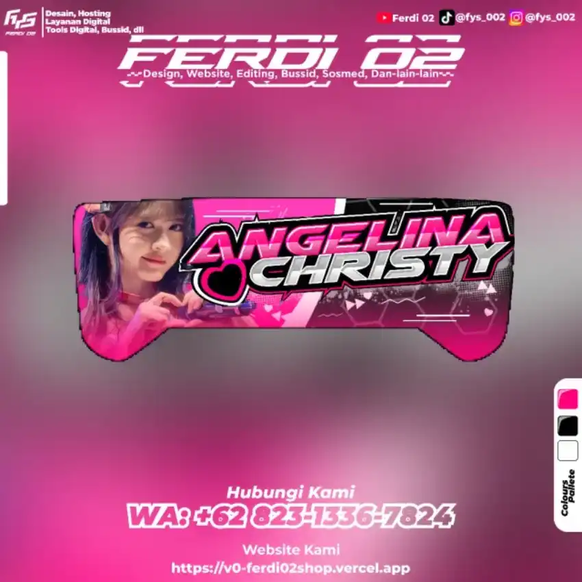 Stiker Rear View Mirror Angelina Christy